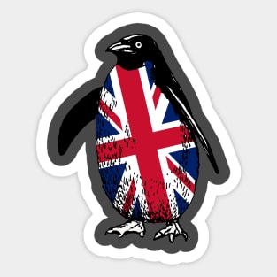 United Kingdom Penguin Flag of United Kingdom | Vintage Penguin Supporting United Kingdom Sticker